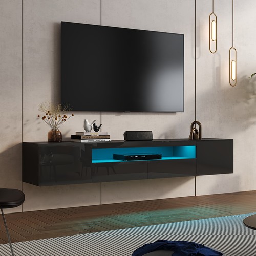 180cm high gloss floating - 180cm, tv
