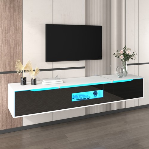 Led stand black cabinet - tv,