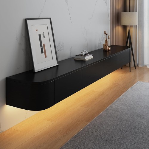 240cm black led - floating, tv