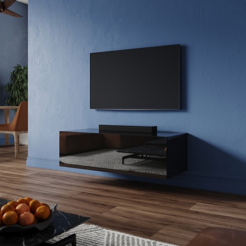 100cm black floating - floating, tv